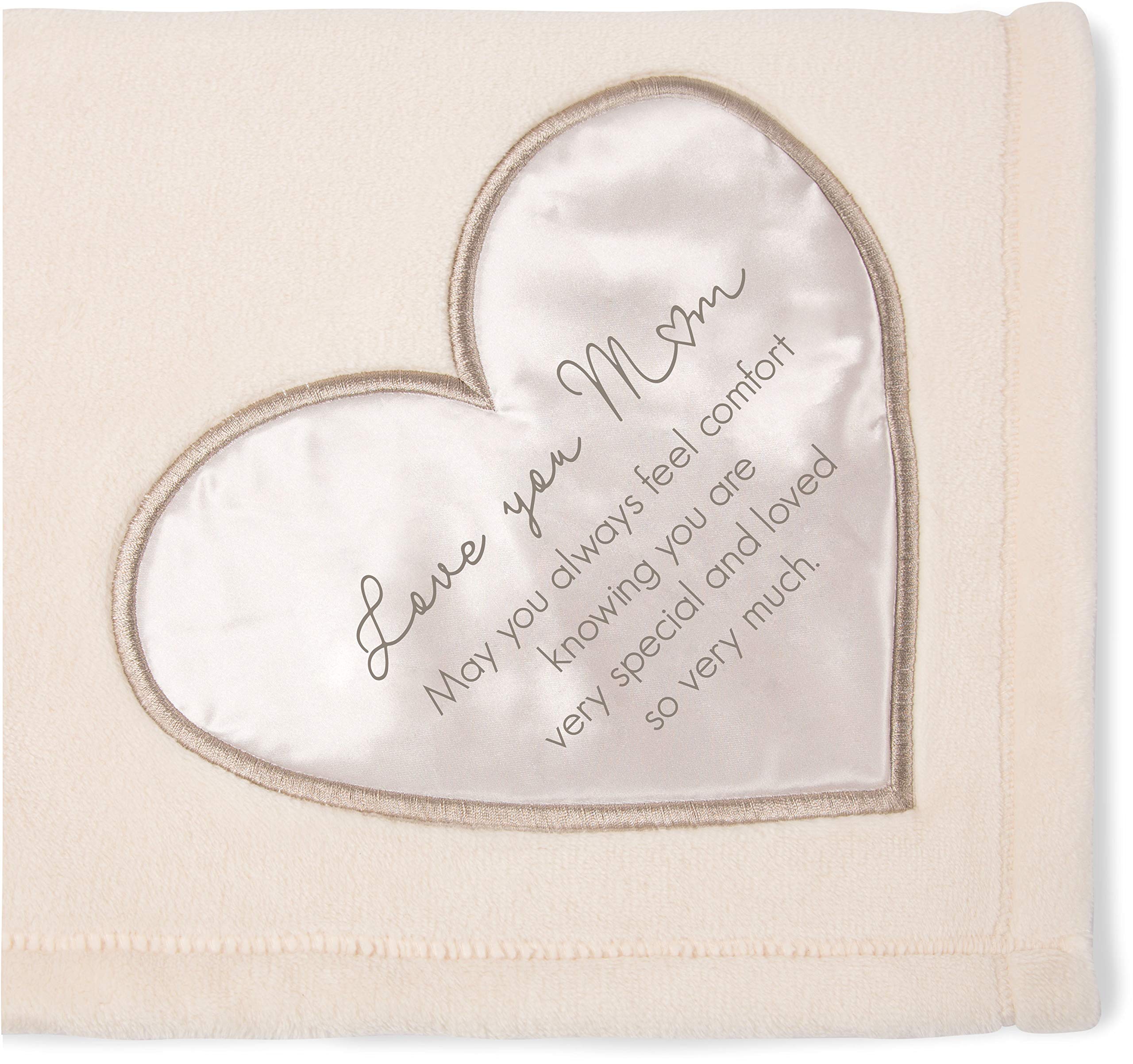 Pavilion Gift Company 19502 Comfort Love You Mom Thick Warm 320 Gsm Royal Plush Throw Blanket 60' X 50'