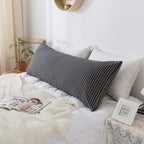 H Household Pillowcases, 100% Cotton Jersey Knit, Soft And Cozy, Wrinkle, Stain Resistant With Envelope Closure (Black Wihte Str