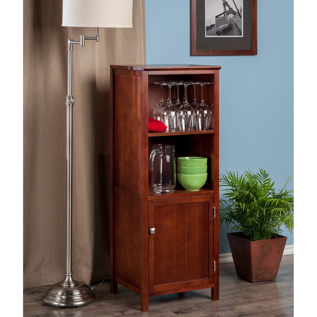 Winsome 94421 Pantry Cupboard with 2 Shelves, Antique Walnut (94421)