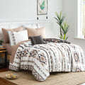 Geniospin King Size Comforter Set, Boho Bed in a Bag 8-Pieces Bedding Set, Reversible Aztec Design with Soft Microfiber, Lightwe