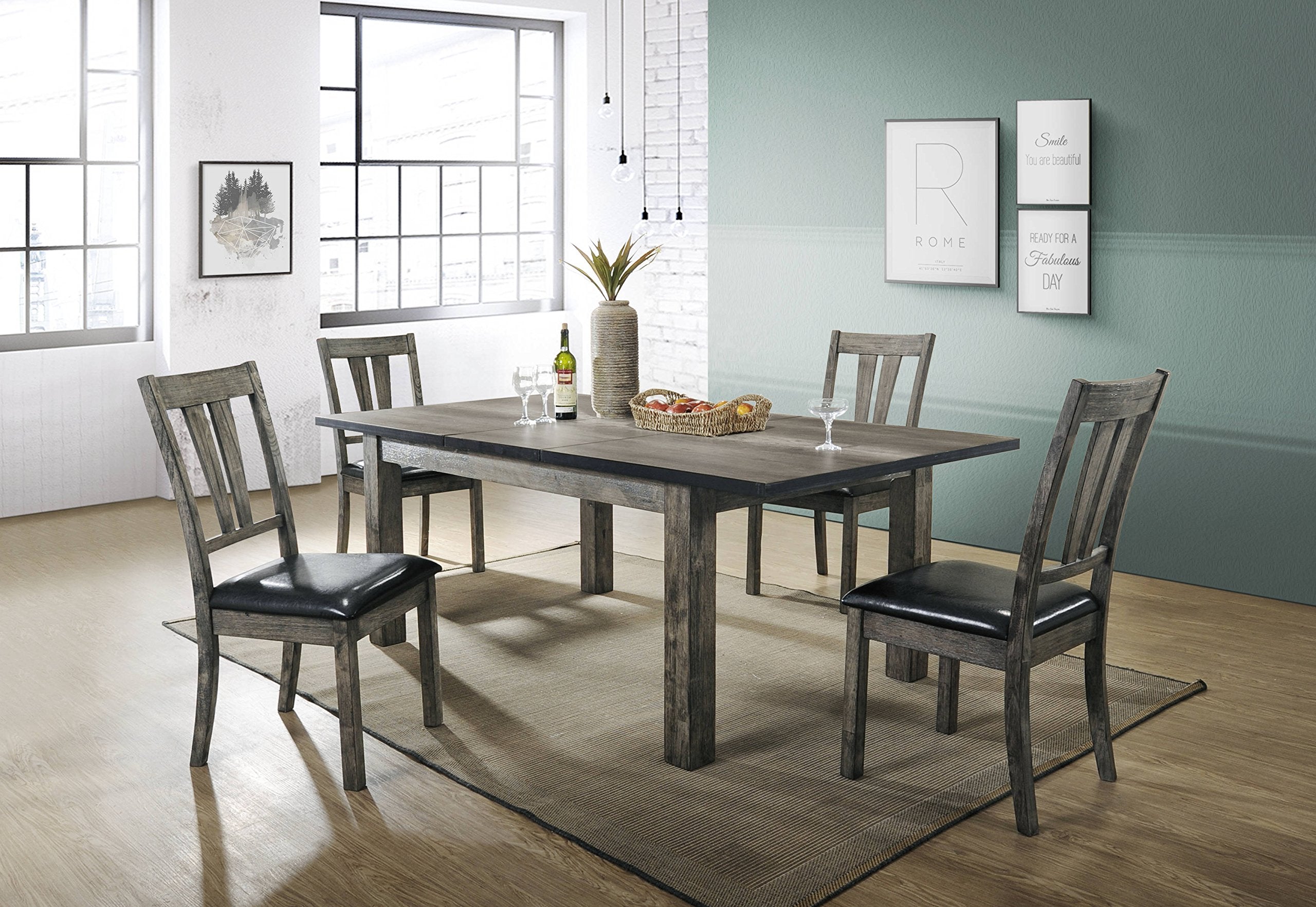 Cambridge Drexel 5 Piece Dining Set Brown