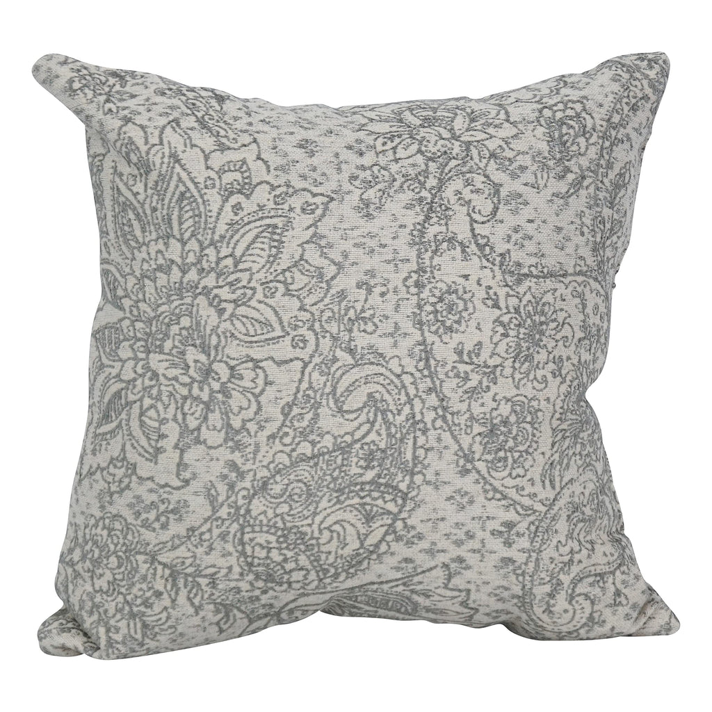 Blazing Needles Square Jacquard Throw Pillows, 17", Paislfrt Mica 4 Count
