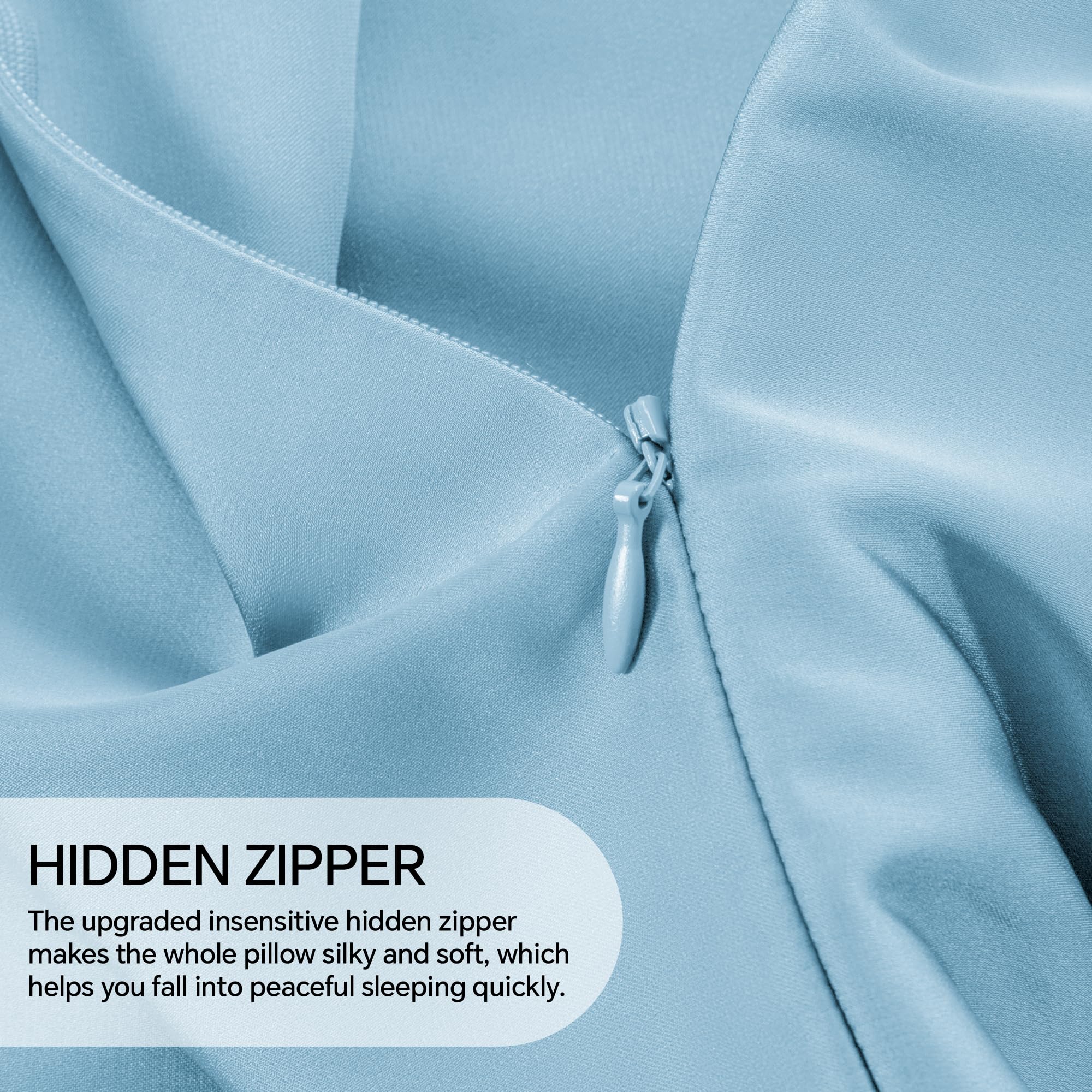 Infiixso Mulberry Silk Pillowcase For Hair And Skin, Silk Pillow Cases Standard Size Set Of 2 With Hidden Zipper 20X26 Inches, S