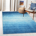Wonnitar Modern Ombre Area Rug 4x6, Washable Blue Rugs for Living Room, Non-Slip Large Kitchen Throw Mat, Contemporary Indoor Ac