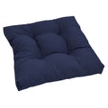 Blazing Needles Indoor/Outdoor Square Tufted Chair Cushion, 19 x 19, Azul