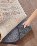 Veken Non Slip Cushioned Rug Pad Gripper 9 x 12 Ft, Felt and Silicone Backing, 1/4 inch Thick Carpet Liner for Hardwood Floors a