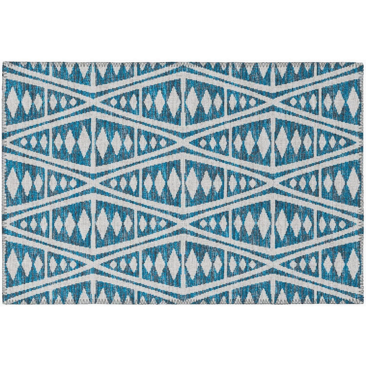 Sedona Sn6 Blue Southwestern Rug Rectangle 5' X 7 ' 6&quot;