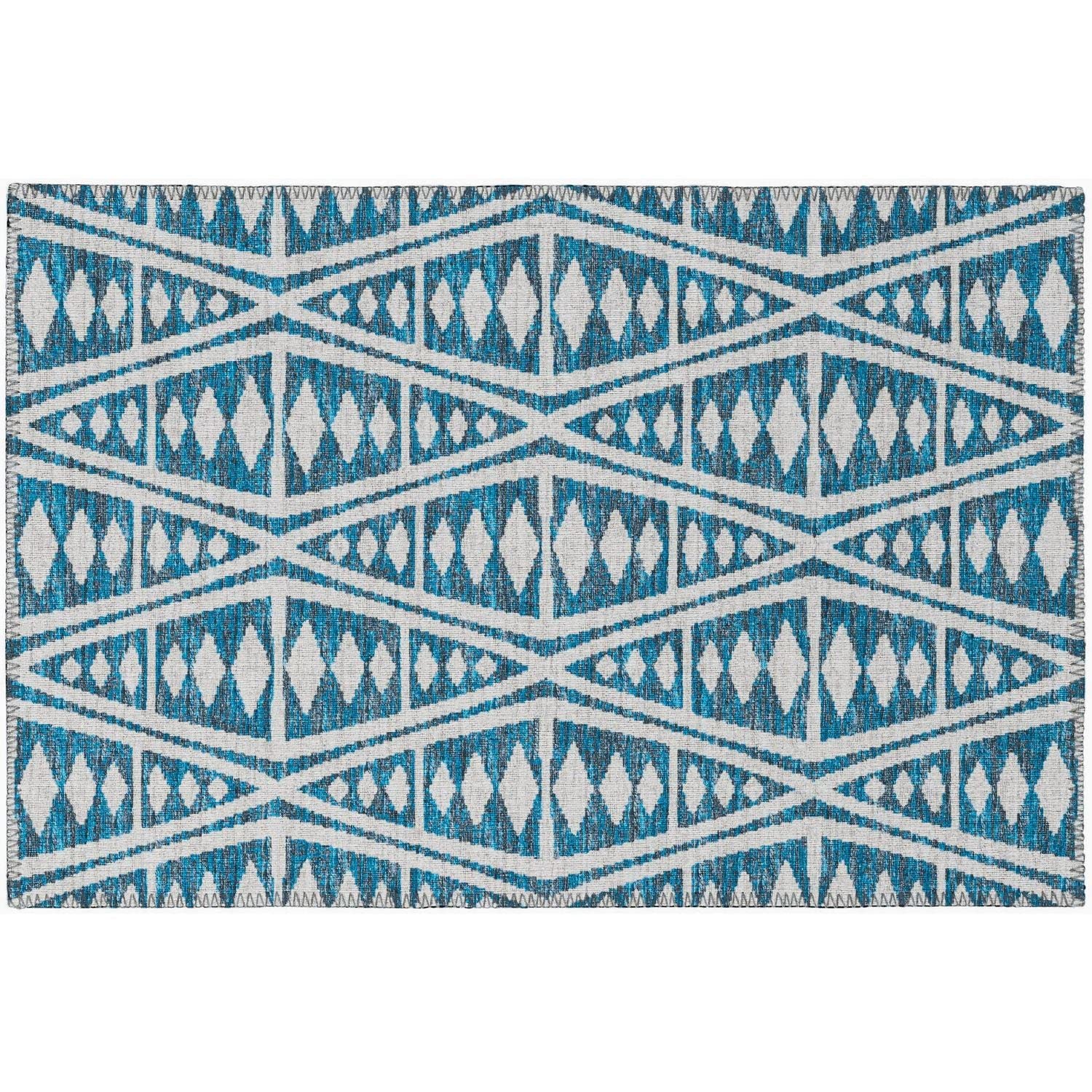 Sedona Sn6 Blue Southwestern Rug Rectangle 5' X 7 ' 6"