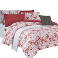 Elegant Comfort Reversible 10-Piece Comforter Set, Tie-Dye Print, Decorative Pillow and Fitted Sheet with Smart Pockets, Soft, P
