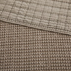 Levtex Home - Mills Waffle - Queen Quilted Bedspread Set - Cocoa Cotton Waffle - Bedspread Size (102 X 118In.), Sham Size (26 X