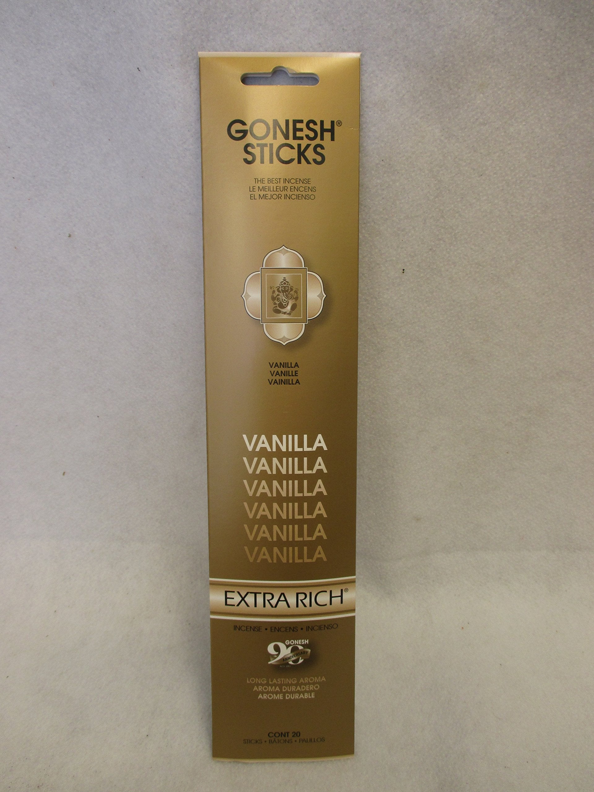 Gonesh 20811 Vanilla Incense Sticks 20 Count