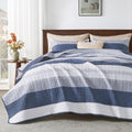 Andency California King Quilt Set - Mineral Blue Lightweight Soft Quilt Cal King - Summer Bedspread California King Size - Beddi