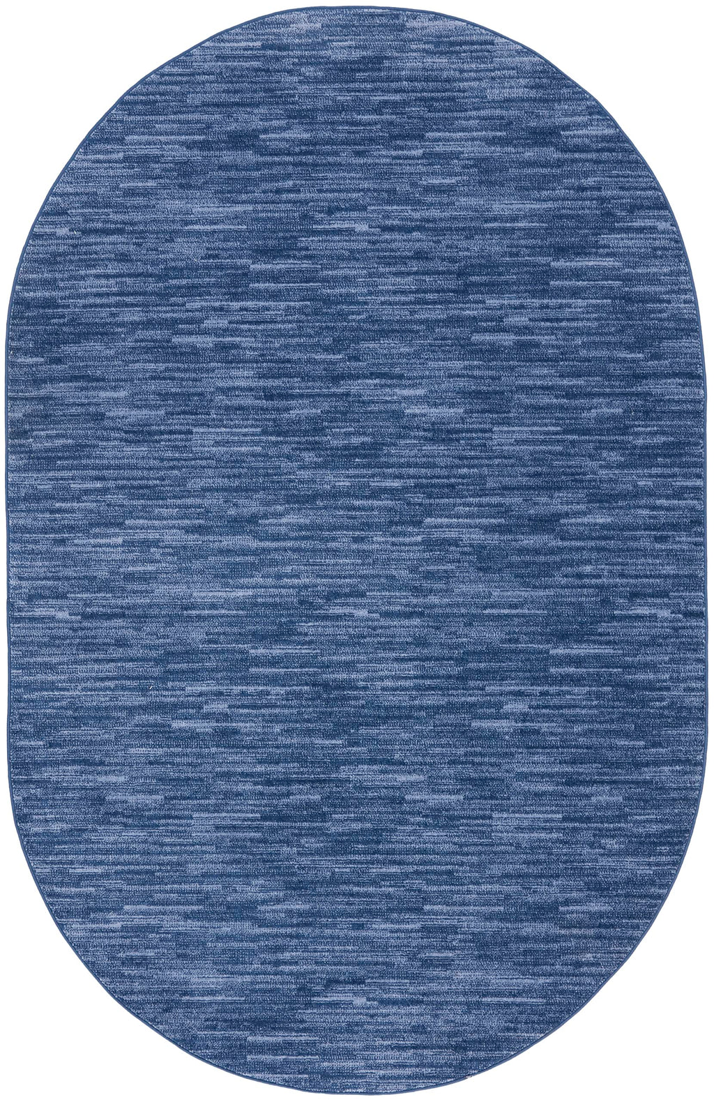 Nourison Essentials Indoor/Outdoor Navy Blue 6' X 9'Oval Area Rug, Easy Cleaning, Non Shedding, Bed Room, Living Room, Dining Room, Backyard, Deck, Patio (6X9 Oval)