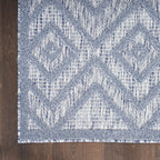Nourison Versatile Indoor/Outdoor Denim Blue 5' X 7' Area Rug, Easy Cleaning, Non Shedding, Bed Room, Living Room, Dining Room, Deck, Backyard, Patio, High Traffic Area (5X7)