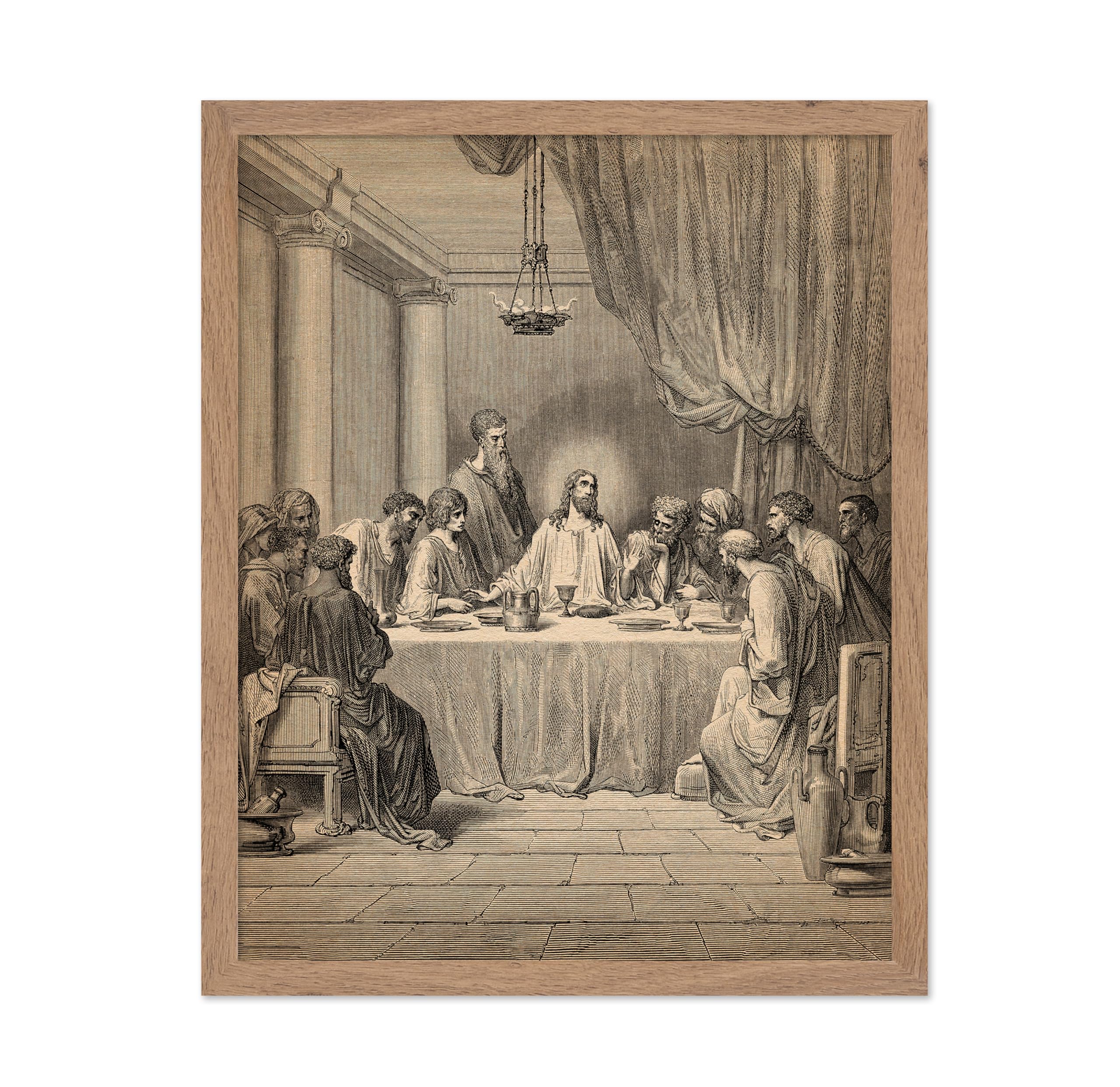Poster Master Vintage Religious Poster - Retro Christian Print - Gift for Artist, Friend - The Last Supper, Jesus Christ and His