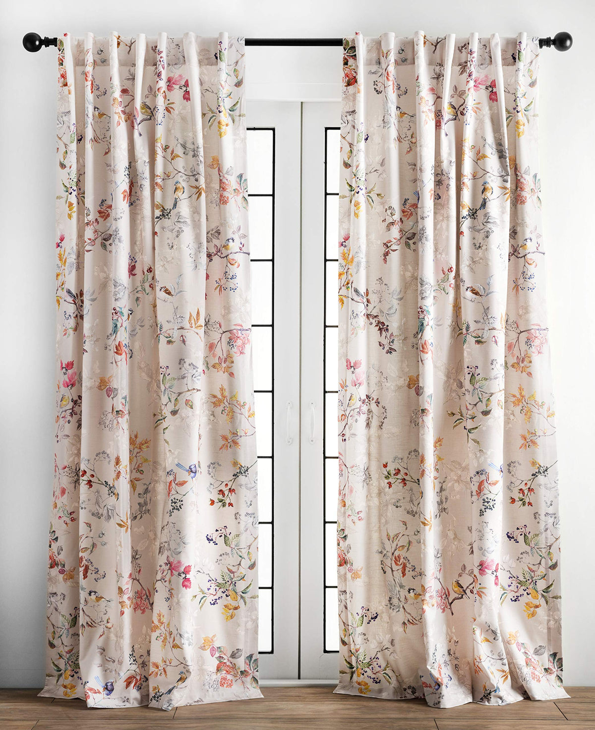 Maison D' Hermine 100% Cotton Curtain - 50'X84' Multi Decorative Curtain - Aesthetic Curtains For Farmhouse, Kitchen & Bedroom