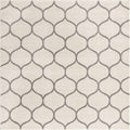 Unique Loom Trellis Frieze Collection Area Rug - Rounded (7' 10'' Square, Ivory/ Gray)