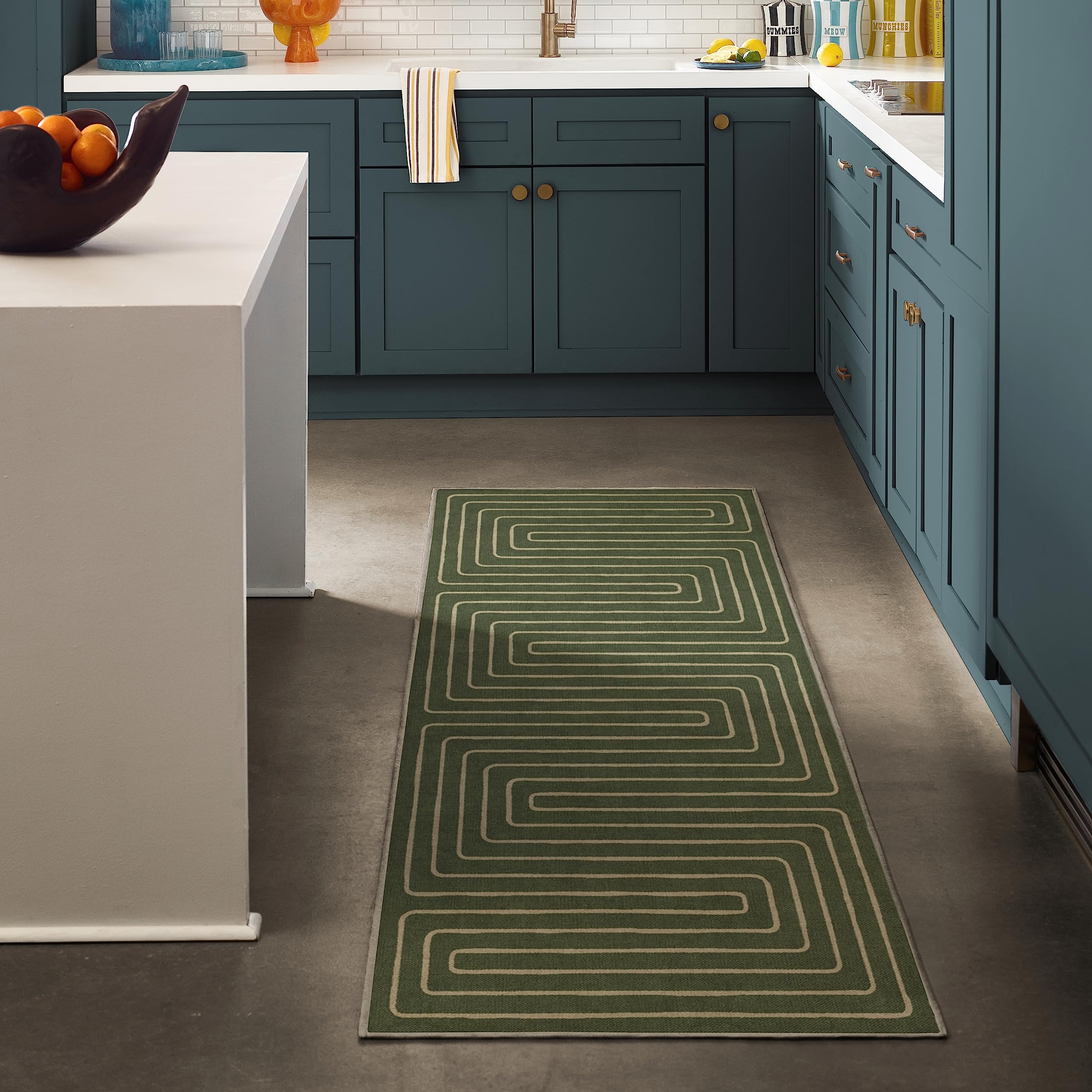 Ruggable X Jonathan Adler Washable Runner Rug - Perfect Runners For Hallway, Bedrooms, Entryway, Living Room, Kitchen- Stain & W