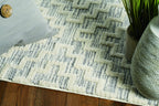 HomeRoots Polyester 8'x11' Ivory Grey Machine Woven Diamond Geometric Indoor Area Rug