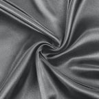 Siinvdabzx 3-Piece Set Satin Twin Fitted Sheet & 2 Pillowcase, Grey Silky Soft Fitted Bottom Sheet, Wrinkle Free, Fade Resistant