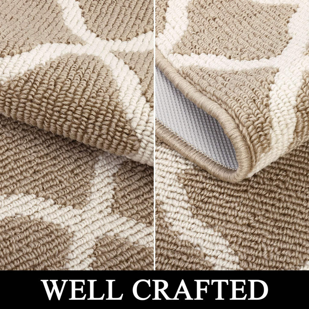 Shacos Washable Runner Rugs 20''X59'' Entryway Runner Rug Kitchen Doorway Non Slip Rubber Backing Trellis Rug Runners Laundry Ro