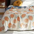 Scientific Sleep Lemon 100% Cotton Muslin Blanket Throw Cover For Bed Couch Sofa Cozy Soft Reversible Bedding Lightweight Warm B