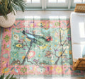 Well Woven Apollo Botanical Birds Ushak Washable Rug - Accent for Living Room & Bedroom, 3 3  x 5 , Easy-Clean