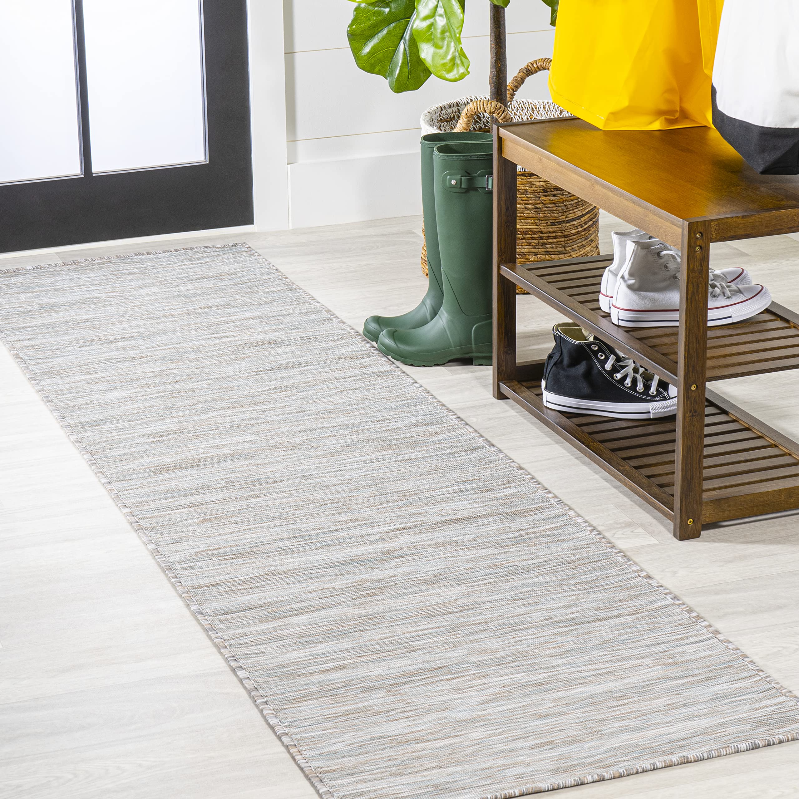 Jonathan Y Tsn100A-28 Ethan Modern Flatweave Solid Indoor/Outdoor Area-Rug, Casual, Contemporary, Coastal Easy-Cleaning,Bedroom,