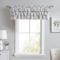 Laura Ashley - Valance, Cotton Rod Pocket Top Window Treatment, Chic Home Decor (Meadow Breeze, 18' X 50')