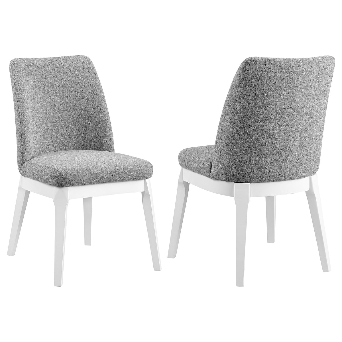 Coaster Home Furnishings Carissa Upholstered Dining Side Chair Light Grey (Set of 2)