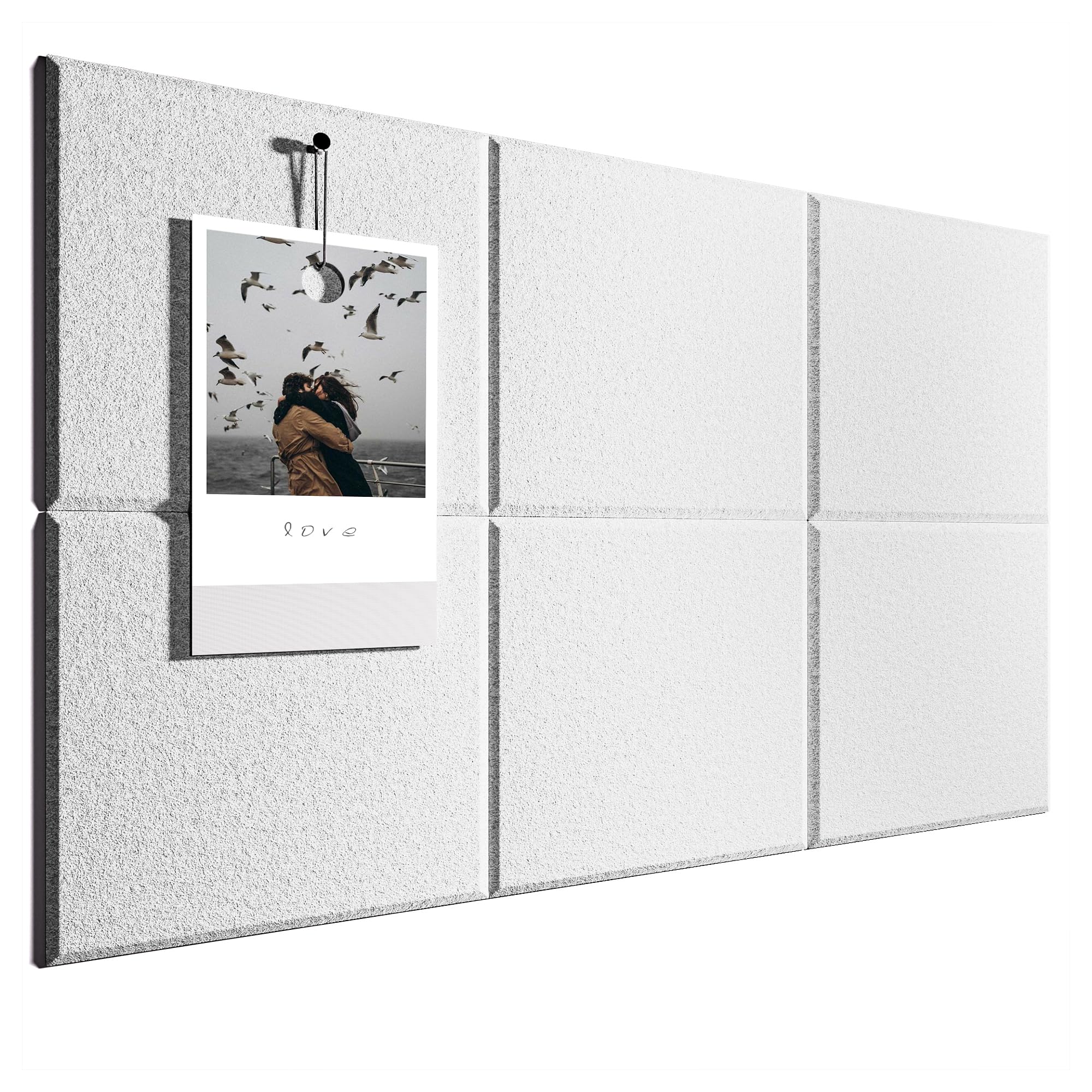 Yoillione Large Cork Board For Walls - 6 Pack Felt Wall Tiles With 30 Push Pins - 11.8'X11.8' Bulletin Board Self-Adhesive Lig