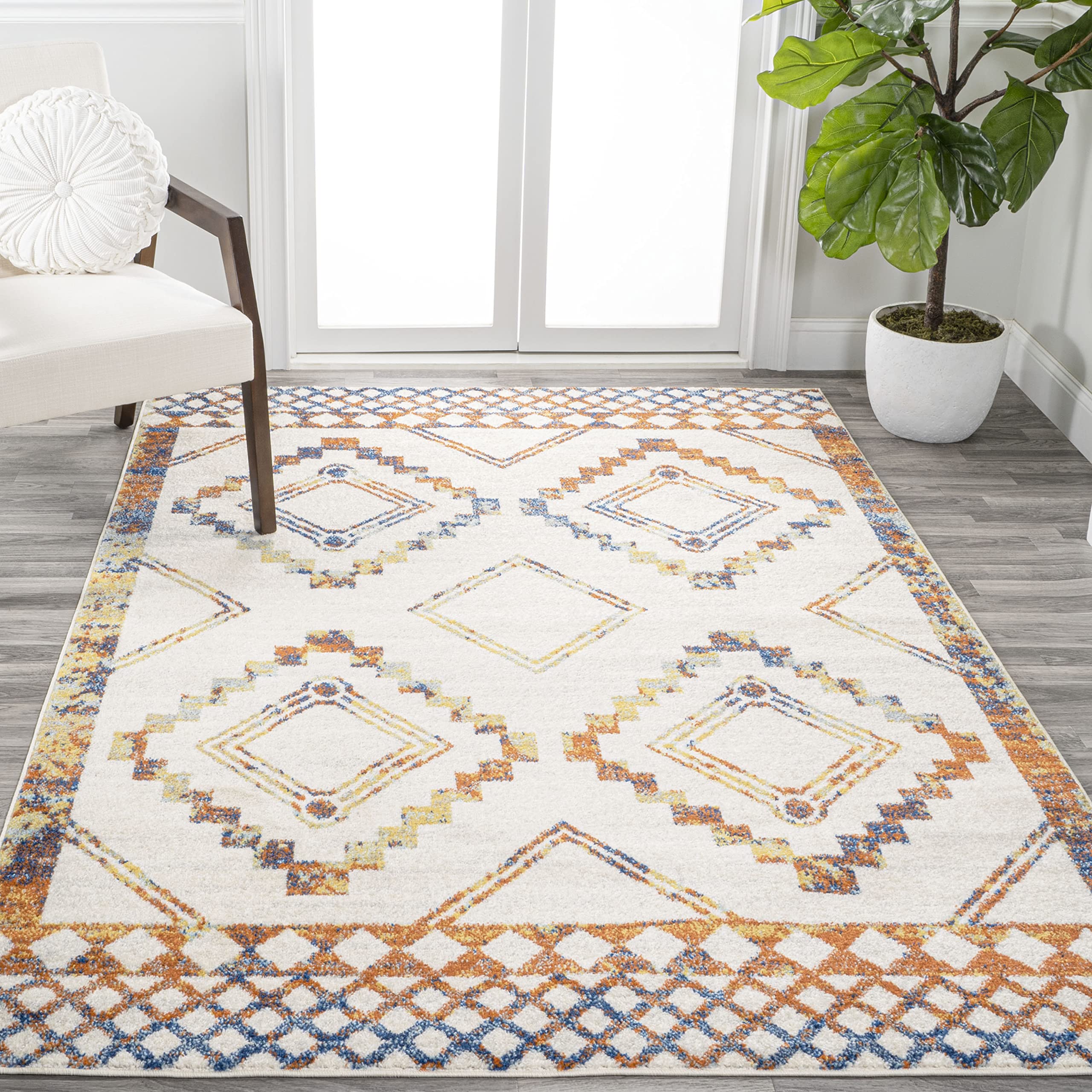 JONATHAN Y MOH200E-3 Amir Moroccan Beni Souk Indoor Area Rug, Bohemian, Scandinavian, Transitional, Bedroom, Kitchen, Living Roo