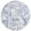 SAFAVIEH Amelia Collection Area Rug - 67 Round, Dark Blue & Grey, Modern Abstract Design, Non-Shedding & Easy Care, Ideal for T