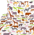 J Pinno Jungle Animals Leopard Ostrich Crocodile Snake Twin Sheet Set Kids Boys Bedroom Decoration Gift, 100% Cotton, Flat Sheet