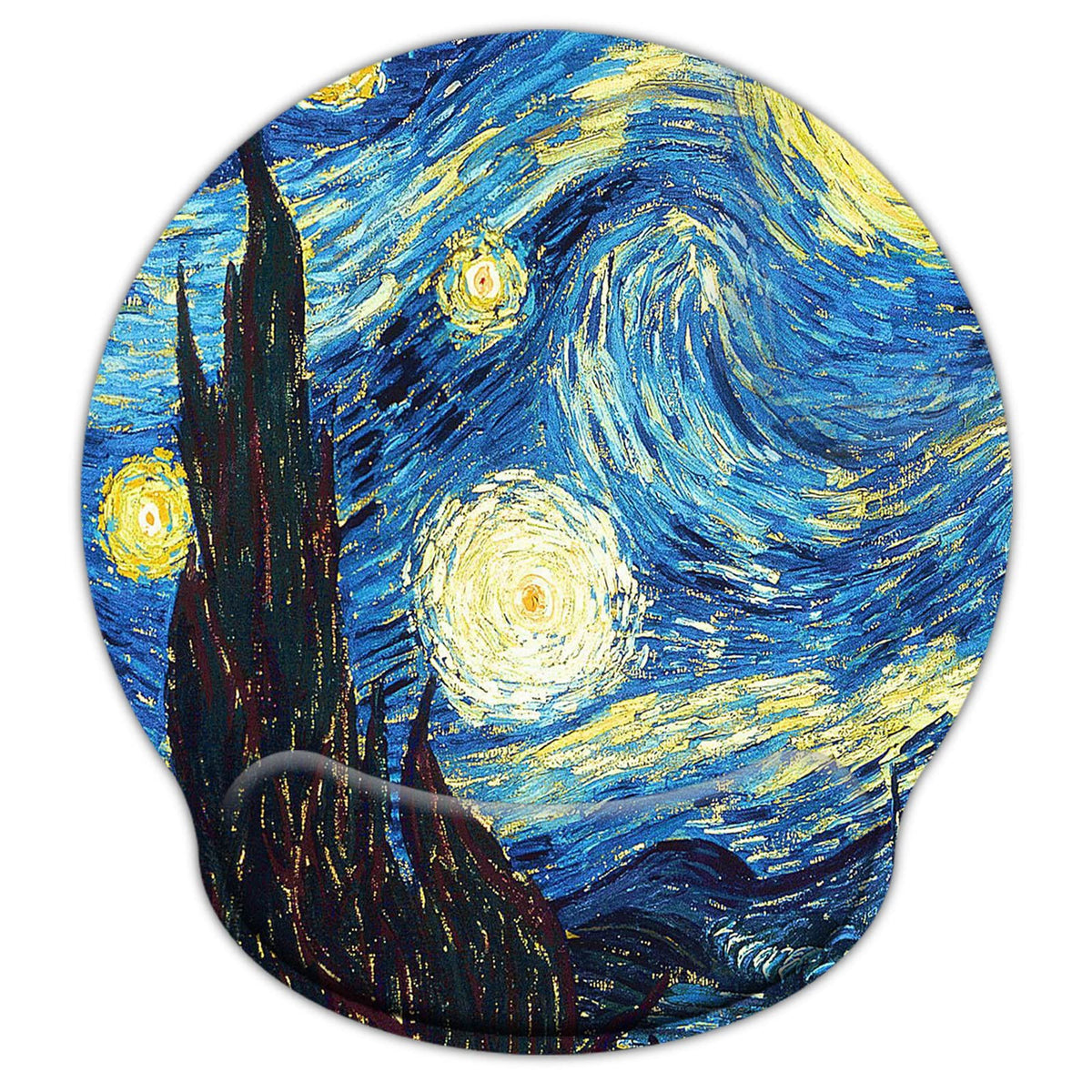 Mouse Pads For Computers Ergonomic Memory Foam Nonslip Van Gogh Wrist Support-Lightweight Rest Mousepad For Office,Gaming,Comput