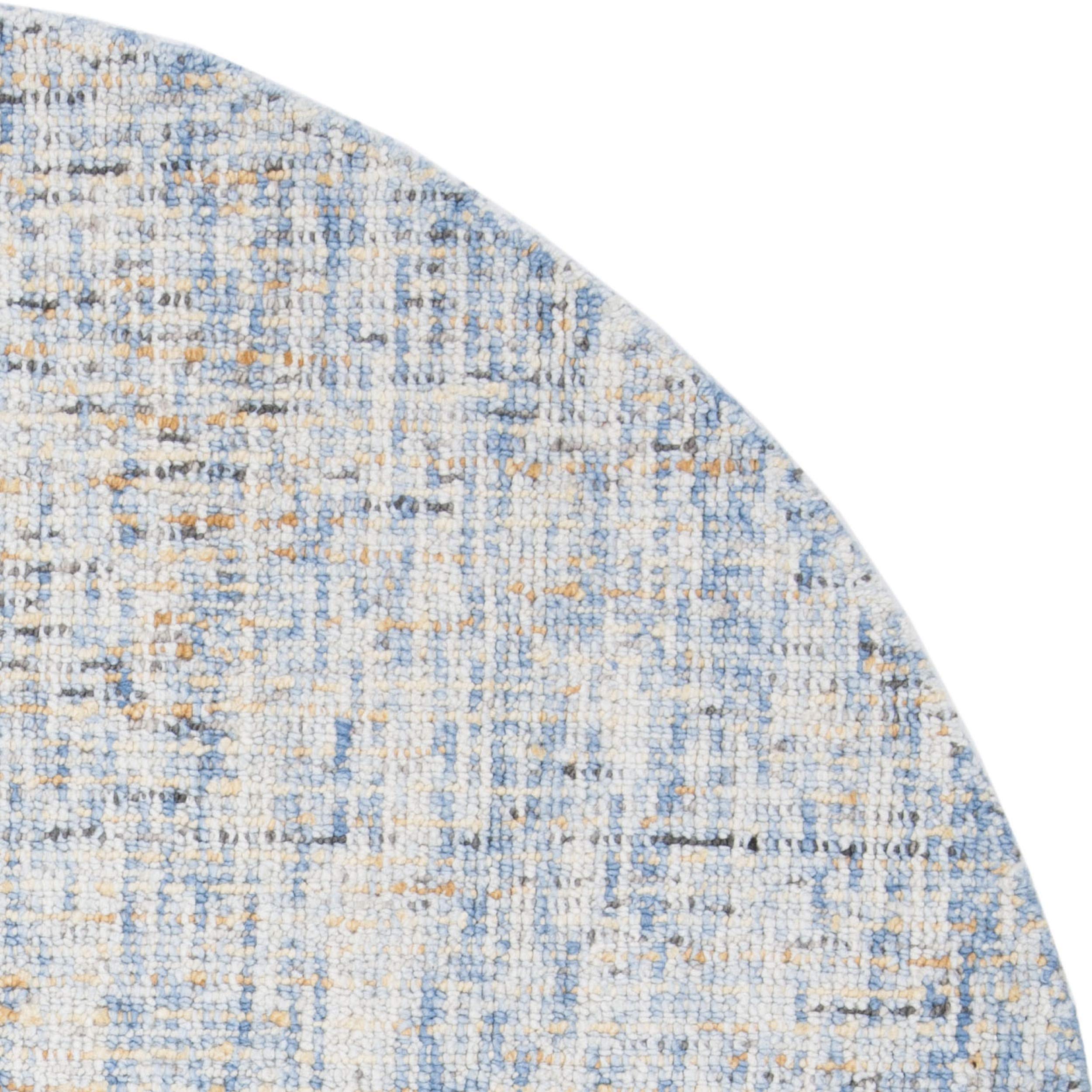 Safavieh Abstract Collection 6' Round Dark Blue / Rust Abt468C Handmade Premium Wool Area Rug