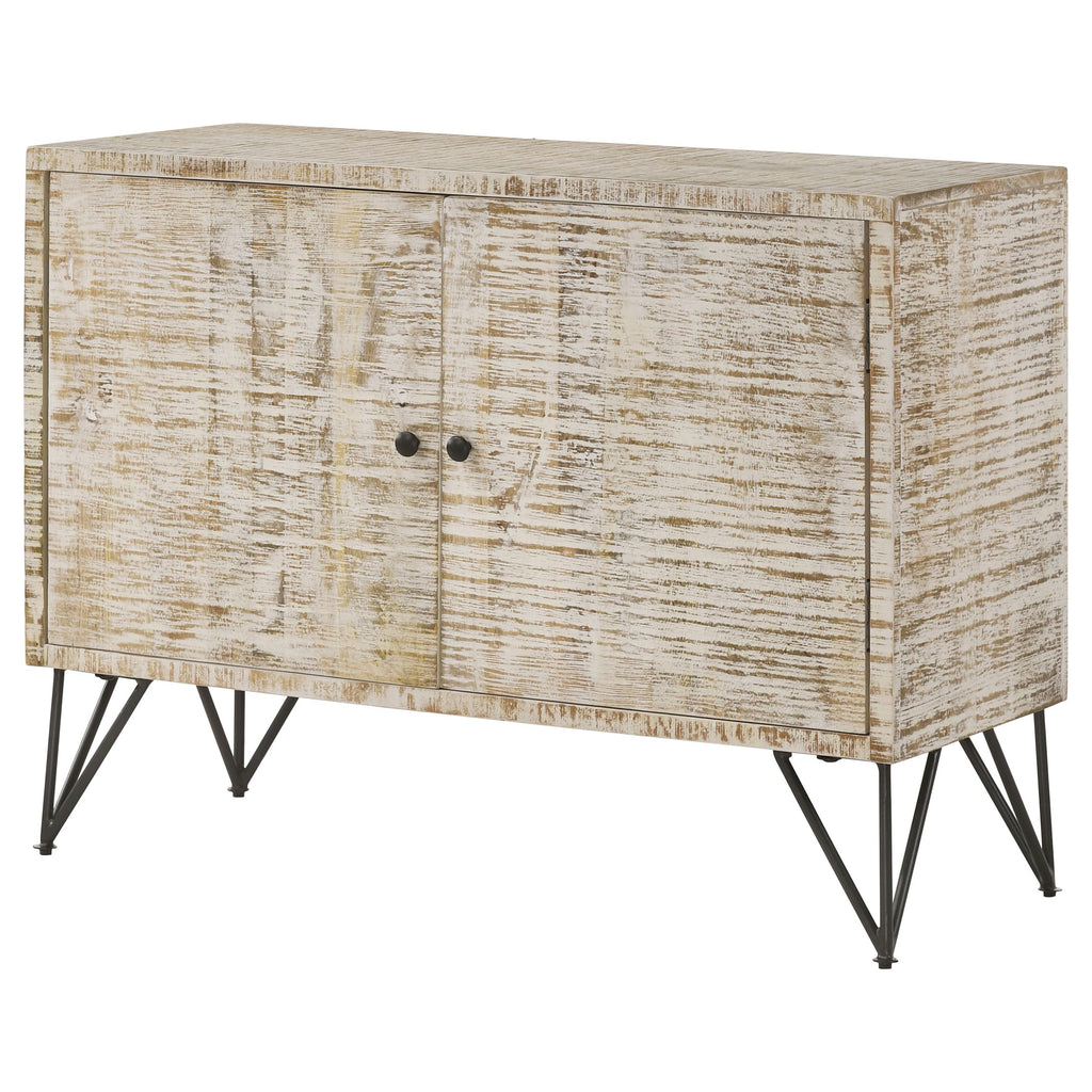 Coaster Home Furnishings Maille 2-Door Accent Cabinet White Washed