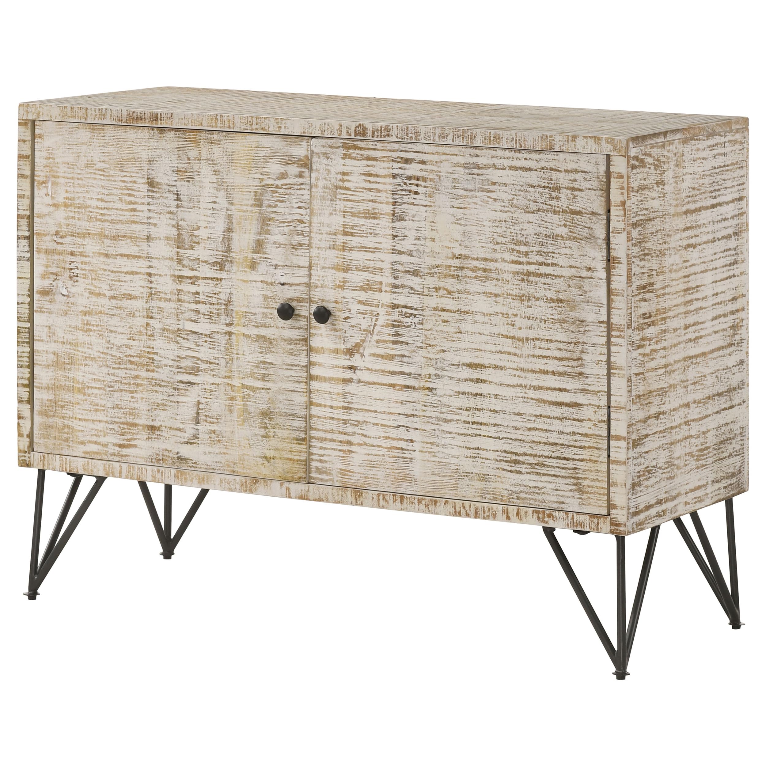 Coaster Home Furnishings Maille 2-Door Accent Cabinet White Washed