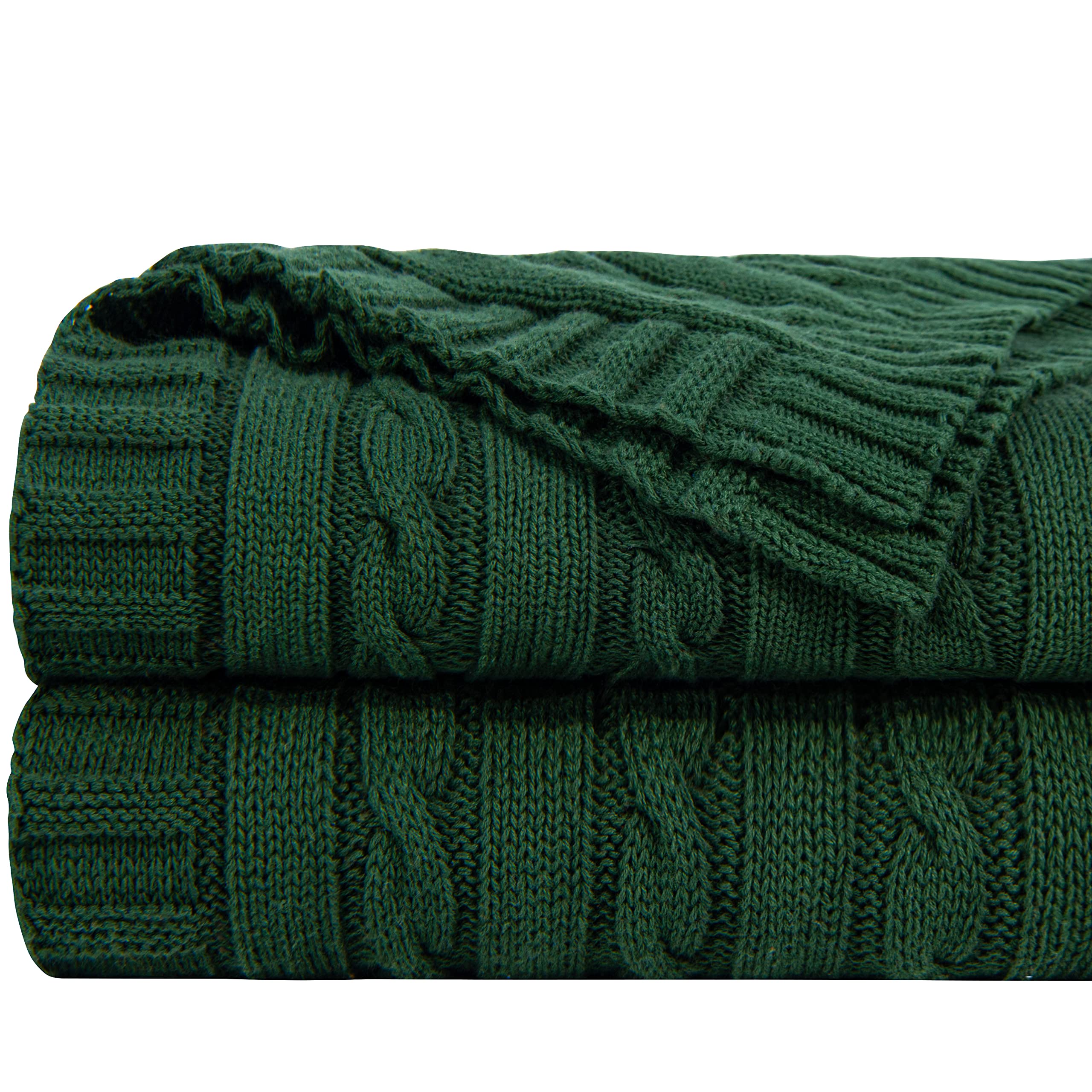 Ntbay 100% Pure Cotton Oversize (60X80) Cable Knit Throw Blanket, Super Soft Warm Knitted Throw Blanket For Bed, Sofa, Chair, Co