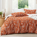Bedsure King Size Comforter Set - Terracotta Comforter, Cute Floral Bedding Comforter Sets, Gifts For Woman, 3 Pieces, 1 Soft Re