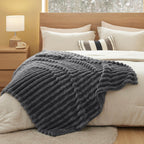 Bedsure Throw Blanket For Couch - Super Soft Cozy Blankets For Women, Cute Small Fleece Blanket For Girls,Grey,50X60 Inches, Wid