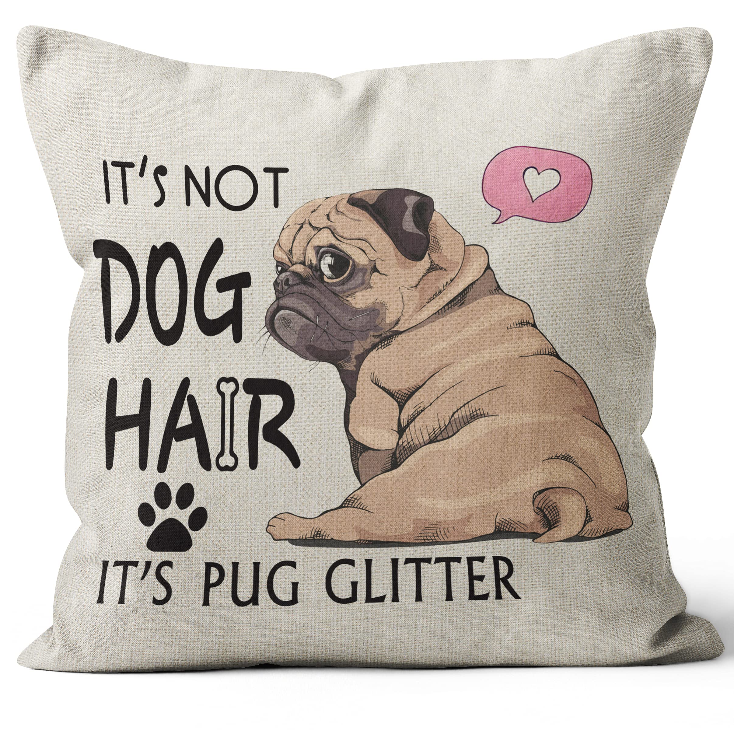 M-Qizi Pug Gifts Pillow Covers - Pug Gifts For Pug Lovers, Pug Decor, Pugs Pillow, Pug Stuff, Dog Pillows Covers 18X18, It'S Not