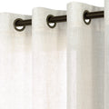 Koufall 120 Inch Curtains Extra Long Bronze Grommet Linen Sheer Tall Curtains For High Ceiling Living Room Bedroom,Set Of 2 Pane