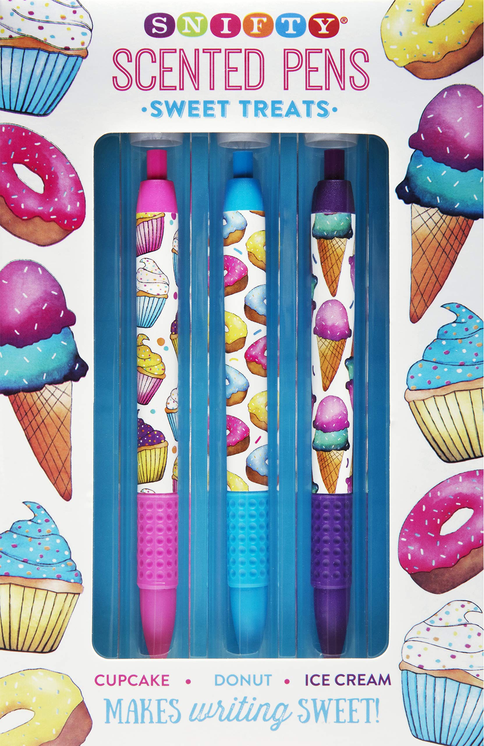 Sweet Treats Scented Pen Set (3Pk) - Cupcake, Donut, Ice Cream