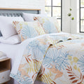 Southshore Fine Living, Inc. Tropic Leaf Collection, Premium Quality, Soft, Wrinkle & Fade Resistant, Easy Case, Oversized Quilt