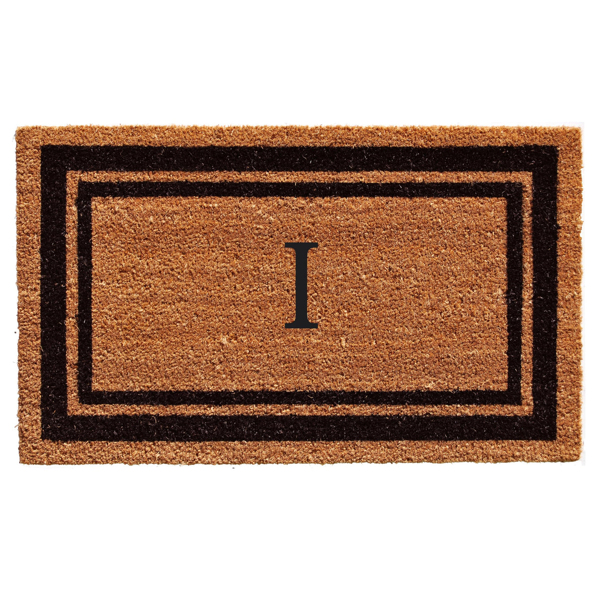 Calloway Mills 152961830I Black Border 18' X 30' Monogram Doormat, (Letter I)