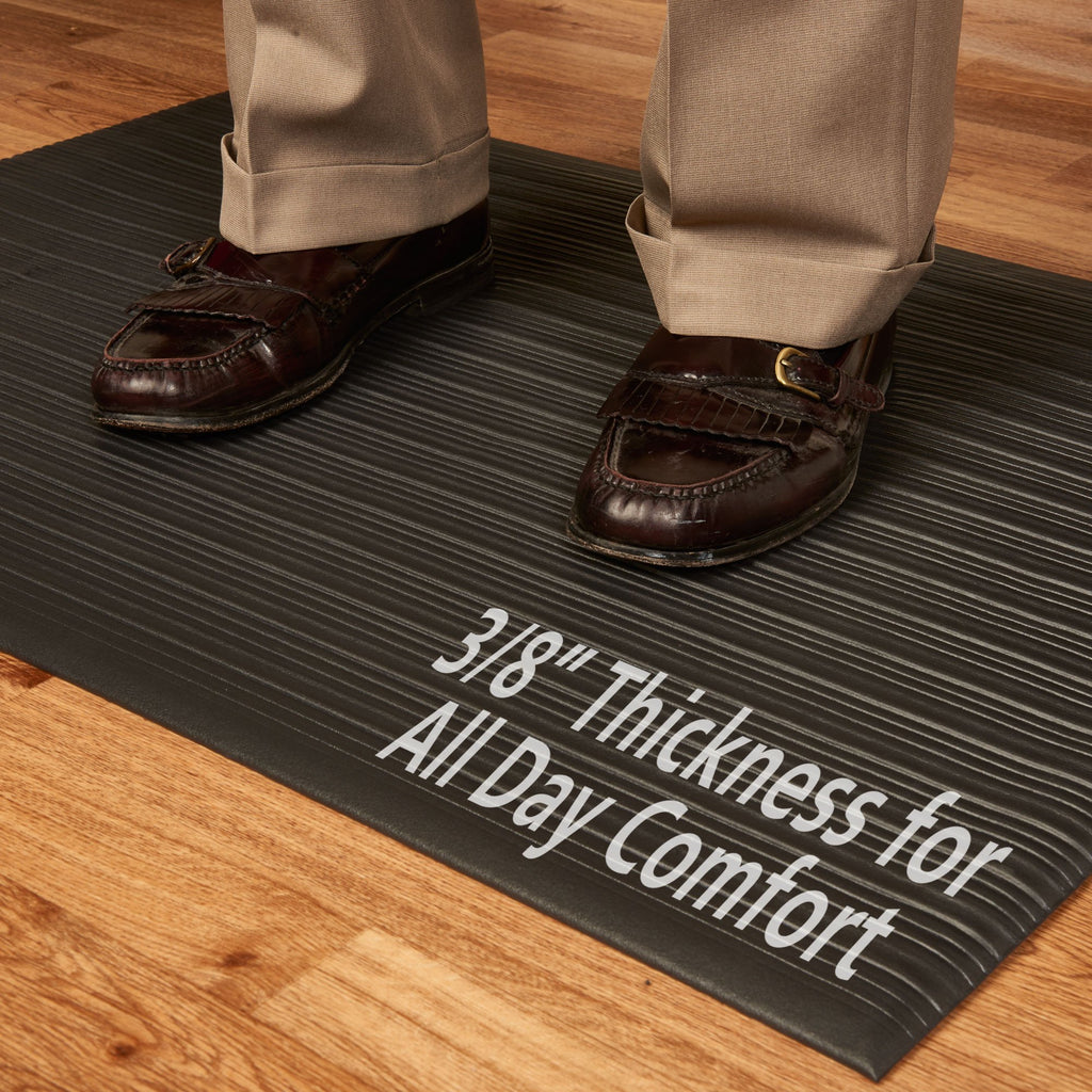Genuine Joe Joe Air Step Anti-Fatigue Floor Mat, 3 by 5-Feet, Black
