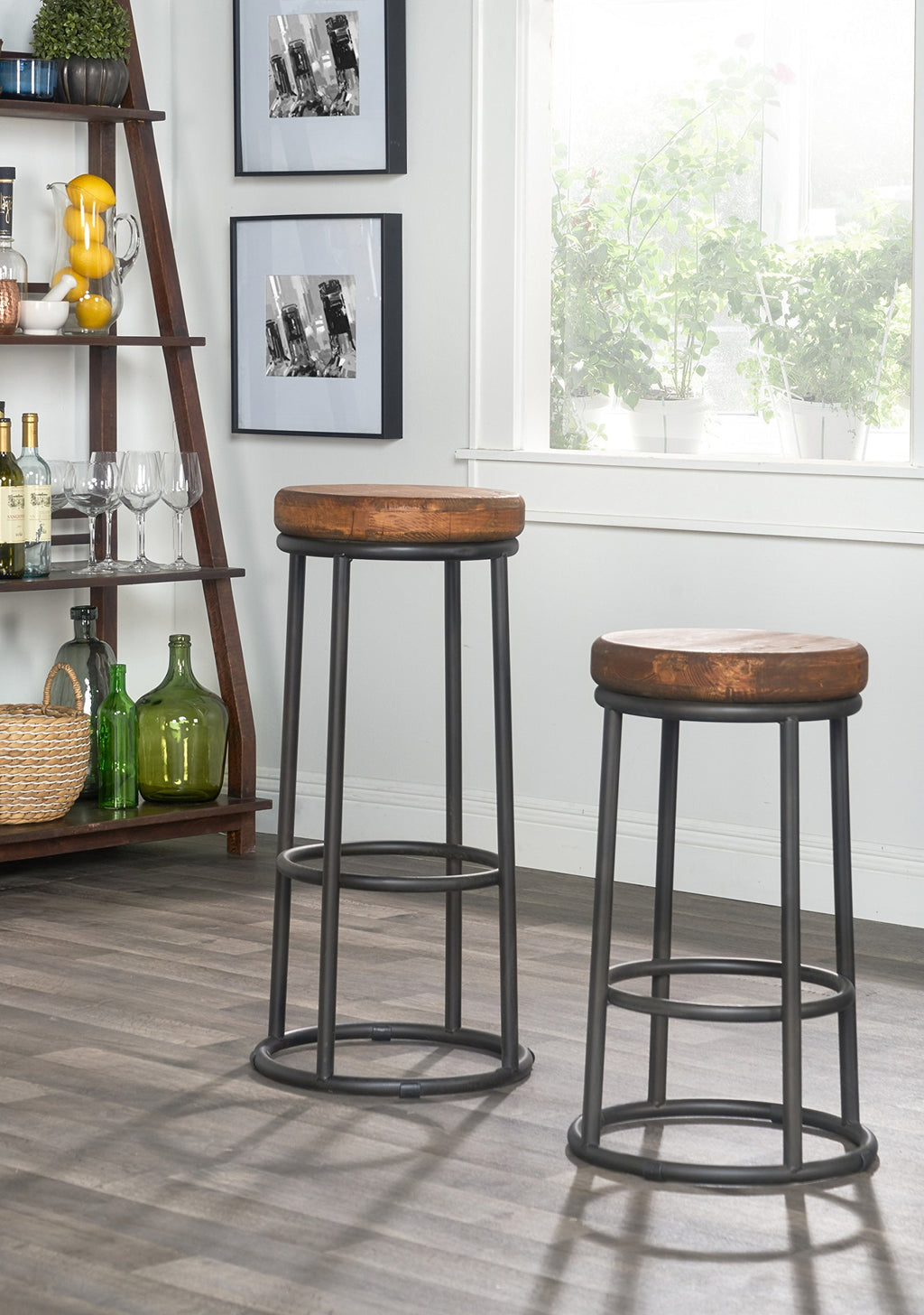 Derrick Bar Stool In Natural Wood