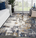 LUXE WEAVERS Rug Hampstead Abstract Area Rug - Medium Pile, Modern Area Rug, Gray / 4 x 5