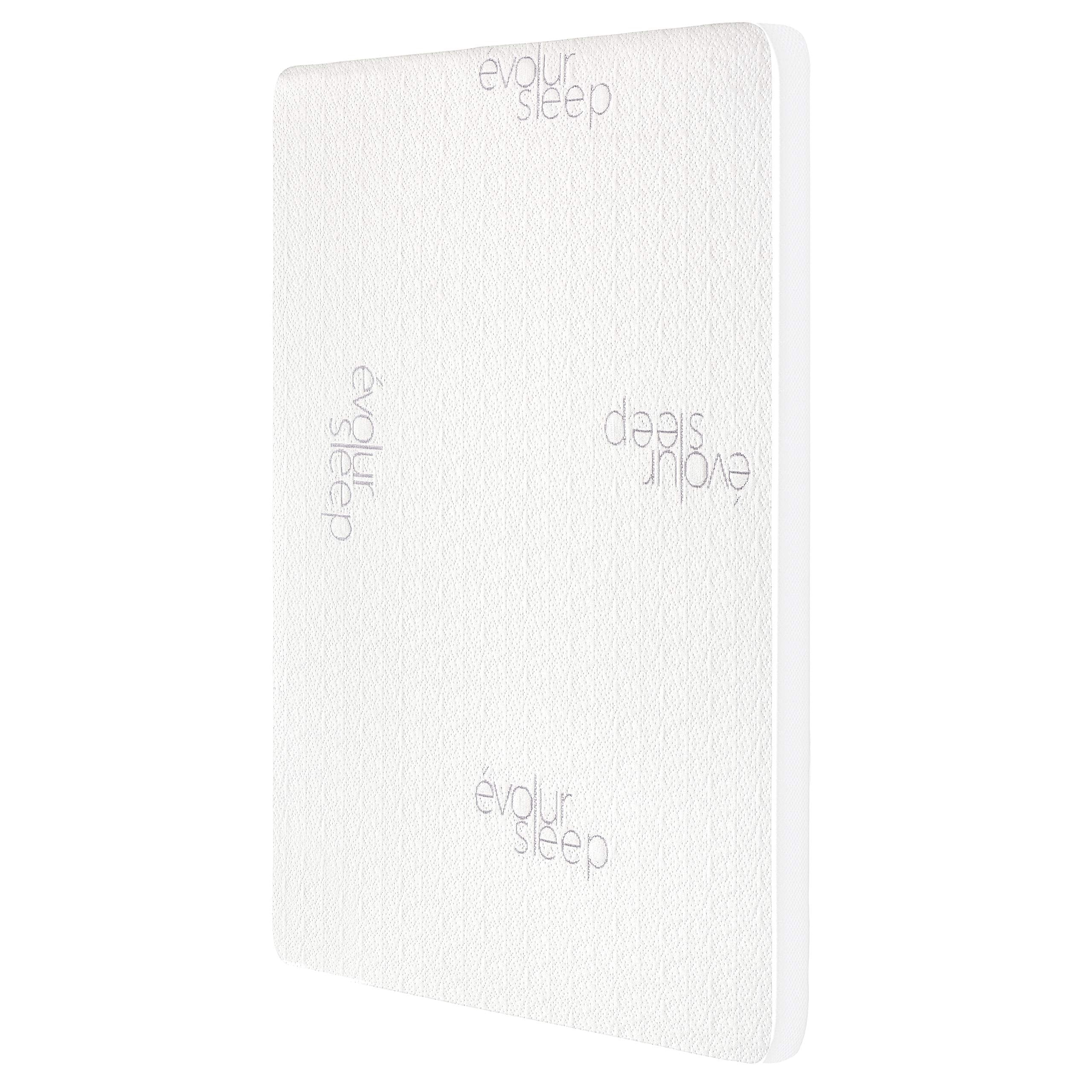 Evolur Portable Crib Tencel Waterproof Mattress Protector Pad and Fitted Sheet, White (2 Pack)